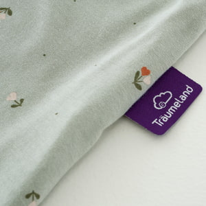Sommerschlafsack Fiore Grün aus Tencel™ Detail Etikett